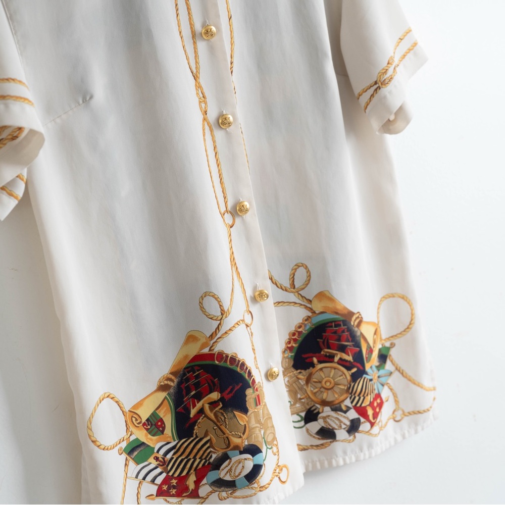 Vintage Nautical Lui Chantant button down shirt